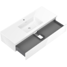 Mexen Orio bathroom cabinet 120 cm with Otis sink, 1 drawer, white gloss - 91A10-12023-1-BF00-W18M00
