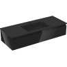Mexen Orio 120 cm bathroom cabinet with Otis sink, 1 drawer, black gloss/black matte - 91A10-12023-1-BF70-W18M71