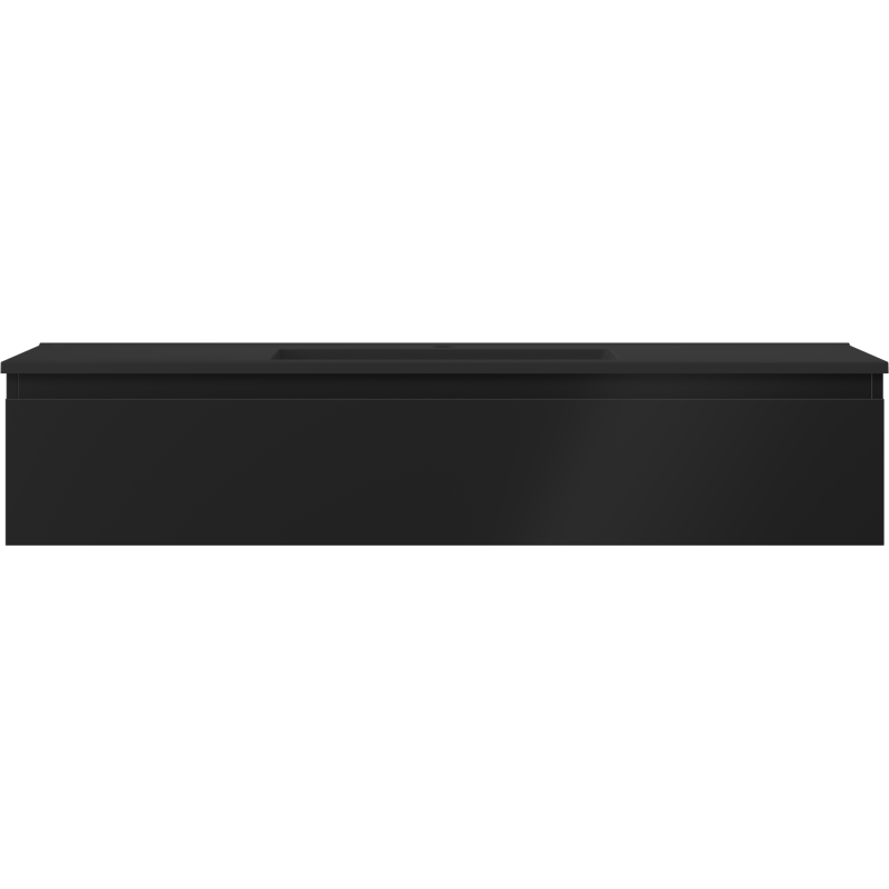 Mexen Orio 120 cm Bathroom Cabinet with Otis Washbasin, 1 Drawer, Black Matte - 91A10-12023-1-BF71-W18M71