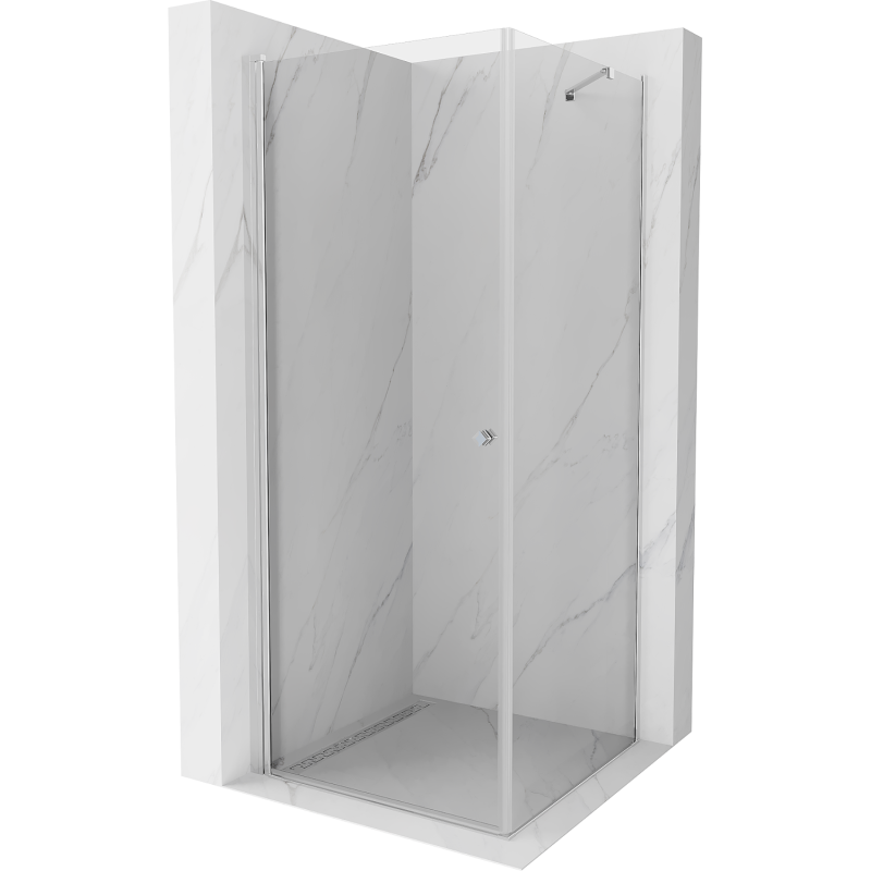 Mexen Pretoria hinged shower cubicle 70 x 70 cm, Transparent, Chrome - 852-070-070-01-00