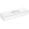 Mexen Orio bathroom cabinet 140 cm with Otis sink, 1 drawer, white matt - 91A10-14023-1-BF01-W18M01