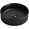 Mexen Grovo counter-top washbasin grooved 39 x 39 cm, black matt - 22303985