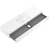 Mexen Orio bathroom cabinet 160 cm with Otis washbasin, 1 drawer, white gloss - 91A10-16023-1-BF00-W18M00