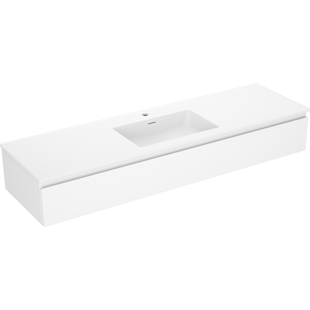 Mexen Orio bathroom cabinet 160 cm with Otis sink, 1 drawer, white matte - 91A10-16023-1-BF01-W18M01