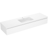 Mexen Orio bathroom cabinet 160 cm with Otis sink, 1 drawer, white matte - 91A10-16023-1-BF01-W18M01