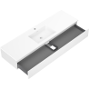 Mexen Orio bathroom cabinet 160 cm with Otis sink, 1 drawer, white matte - 91A10-16023-1-BF01-W18M01