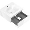 Mexen Orio bathroom cabinet 50 cm with Vela washbasin, 1 drawer, white gloss - 91A10-05023-1-BF00-W23M00