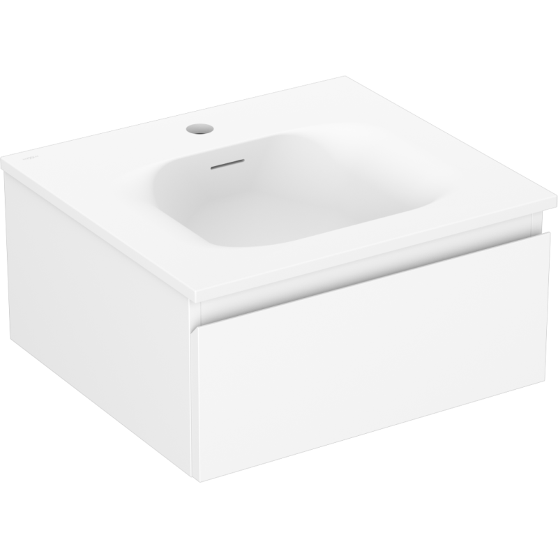 Mexen Orio 50 cm bathroom cabinet with Vela basin, 1 drawer, white matte - 91A10-05023-1-BF01-W23M01