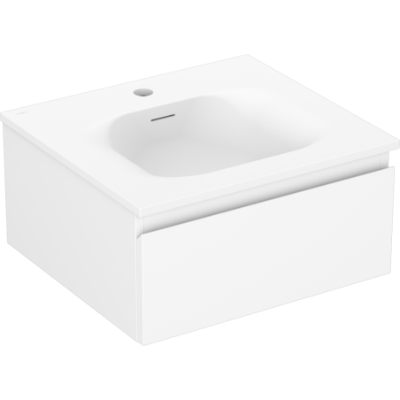 Mexen Orio bathroom cabinet 50 cm with Vela basin, 1 drawer, white matte - 91A10-05023-1-BF01-W23M01