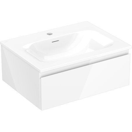 Mexen Orio Bathroom Cabinet 60 cm with Vela Sink, 1 Drawer, White Gloss - 91A10-06023-1-BF00-W23M00