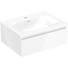 Mexen Orio Bathroom Cabinet 60 cm with Vela Sink, 1 Drawer, White Gloss - 91A10-06023-1-BF00-W23M00