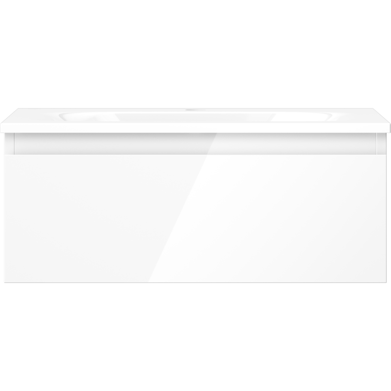 Mexen Orio 60 cm Bathroom Cabinet with Vela Sink, 1 Drawer, White Gloss - 91A10-06023-1-BF00-W23M00