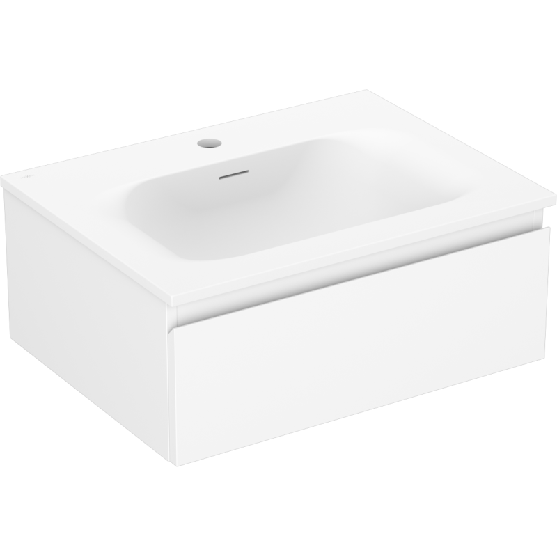 Mexen Orio bathroom cabinet 60 cm with Vela washbasin, 1 drawer, white matte - 91A10-06023-1-BF01-W23M01