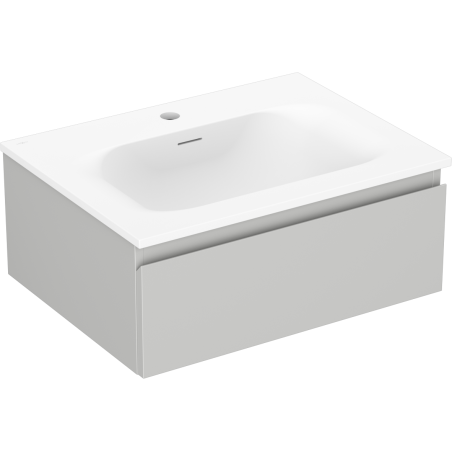 Mexen Orio Bathroom Cabinet 60 cm with Vela Sink, 1 Drawer, Gray Matte/White Matte - 91A10-06023-1-BF62-W23M01