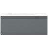 Mexen Orio bathroom cabinet 60 cm with Vela washbasin, 1 drawer, matte graphite/white matte - 91A10-06023-1-BF66-W23M01