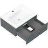 Mexen Orio bathroom cabinet 60 cm with Vela washbasin, 1 drawer, matte graphite/white matte - 91A10-06023-1-BF66-W23M01