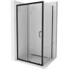 Mexen Apia extendable shower cubicle 110 x 100 cm, Transparent, Black - 840-110-100-70-00