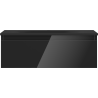 Mexen Orio bathroom cabinet 70 cm with Vela sink, 1 drawer, black gloss/black matte - 91A10-07023-1-BF70-W23M71