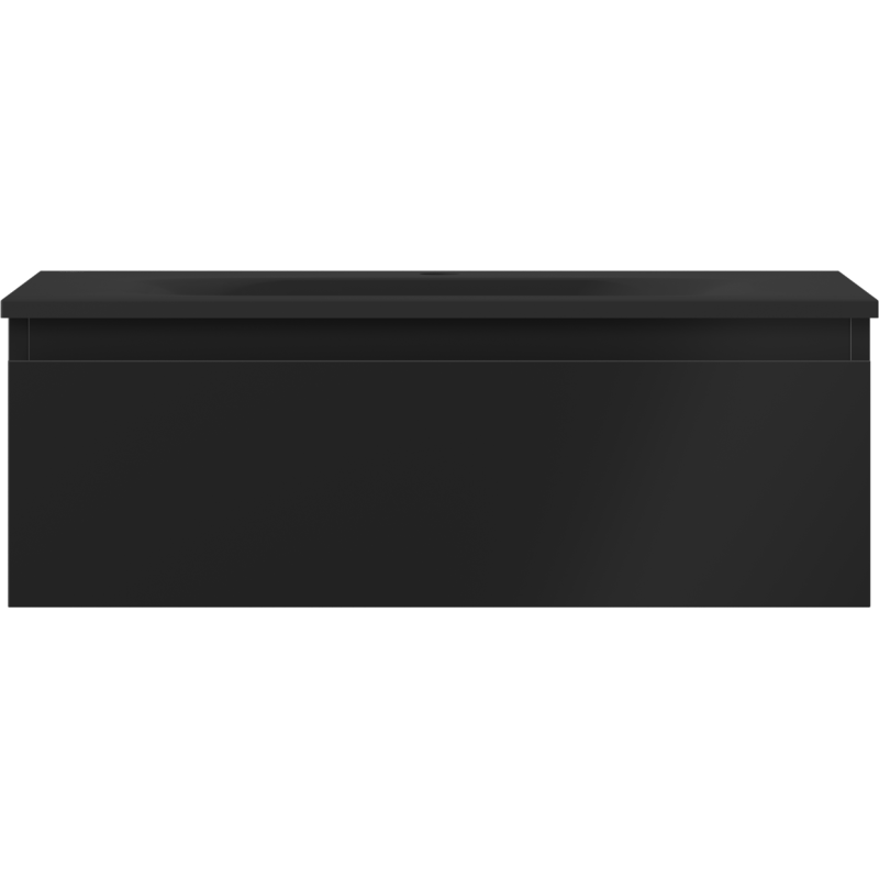 Mexen Orio 70 cm Bathroom Cabinet with Vela Basin, 1 Drawer, Black Matte - 91A10-07023-1-BF71-W23M71