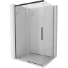 Mexen Rox 140 x 90 cm Sliding Shower Enclosure, Transparent, Black - 8C2-140-090-70-00