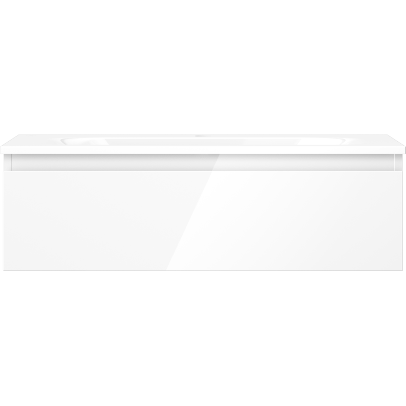 Mexen Orio 80 cm bathroom cabinet with Vela sink, 1 drawer, white gloss - 91A10-08023-1-BF00-W23M00