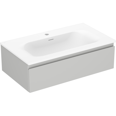 Mexen Orio bathroom cabinet 80 cm with Vela sink, 1 drawer, gray matte/white matte - 91A10-08023-1-BF62-W23M01