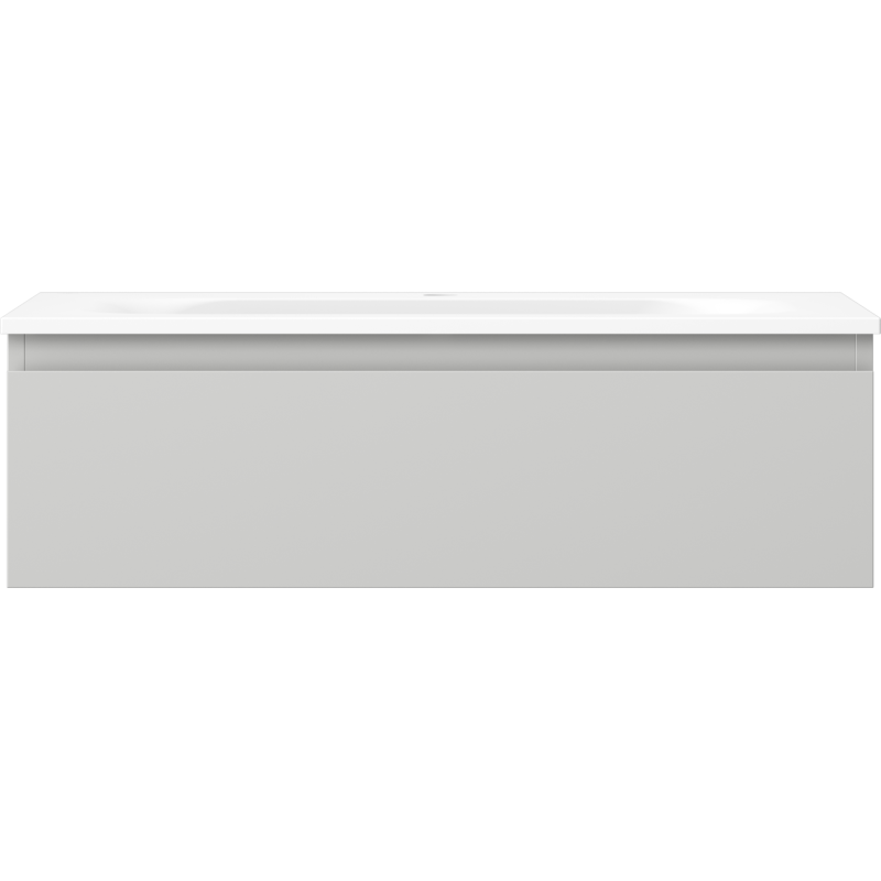 Mexen Orio bathroom cabinet 80 cm with Vela washbasin, 1 drawer, grey matte/white matte - 91A10-08023-1-BF62-W23M01