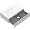 Mexen Orio bathroom cabinet 80 cm with Vela sink, 1 drawer, gray matte/white matte - 91A10-08023-1-BF62-W23M01