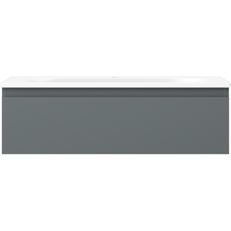 Mexen Orio bathroom cabinet 80 cm with Vela washbasin, 1 drawer, graphite matt/white matt - 91A10-08023-1-BF66-W23M01