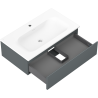 Mexen Orio bathroom cabinet 80 cm with Vela sink, 1 drawer, matte graphite/white matte - 91A10-08023-1-BF66-W23M01