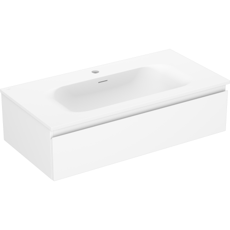 Mexen Orio bathroom cabinet 90 cm with Vela washbasin, 1 drawer, white matt - 91A10-09023-1-BF01-W23M01