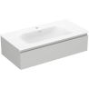 Mexen Orio 90 cm Bathroom Cabinet with Vela Sink, 1 Drawer, Gray Matte/White Matte - 91A10-09023-1-BF62-W23M01