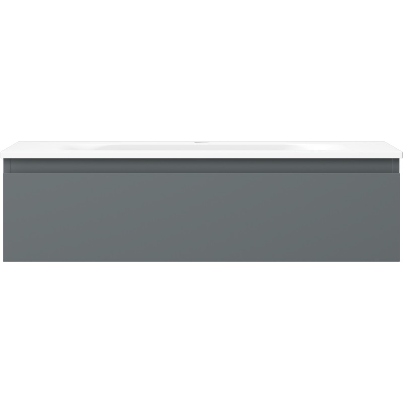 Mexen Orio bathroom cabinet 90 cm with sink Vela, 1 drawer, matte graphite/white matte - 91A10-09023-1-BF66-W23M01