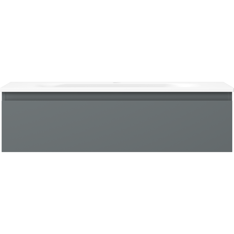 Mexen Orio bathroom cabinet 90 cm with Vela washbasin, 1 drawer, matte graphite/white matte - 91A10-09023-1-BF66-W23M01