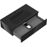Mexen Orio bathroom cabinet 90 cm with Vela sink, 1 drawer, black gloss/black matte - 91A10-09023-1-BF70-W23M71