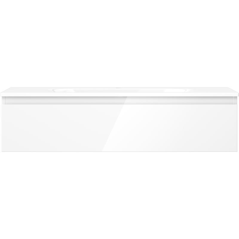 Mexen Orio bathroom cabinet 100 cm with Vela washbasin, 1 drawer, white gloss - 91A10-10023-1-BF00-W23M00