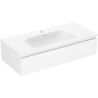 Mexen Orio bathroom cabinet 100 cm with Vela washbasin, 1 drawer, white matte - 91A10-10023-1-BF01-W23M01
