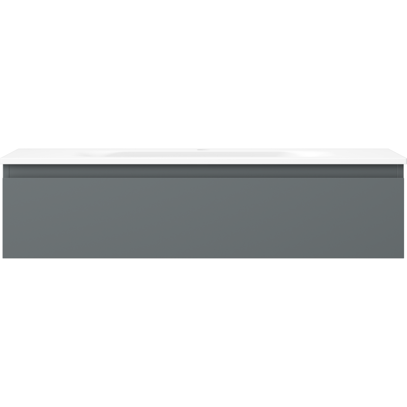 Mexen Orio 100 cm bathroom cabinet with Vela washbasin, 1 drawer, matte graphite/white matte - 91A10-10023-1-BF66-W23M01