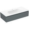 Mexen Orio bathroom cabinet 100 cm with Vela washbasin, 1 drawer, graphite matte/white matte - 91A10-10023-1-BF66-W23M01