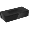 Mexen Orio bathroom cabinet 100 cm with Vela sink, 1 drawer, black gloss/black matte - 91A10-10023-1-BF70-W23M71