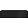 Mexen Orio bathroom cabinet 100 cm with Vela sink, 1 drawer, black matte - 91A10-10023-1-BF71-W23M71