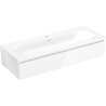 Mexen Orio bathroom cabinet 120 cm with Vela washbasin, 1 drawer, white gloss - 91A10-12023-1-BF00-W23M00