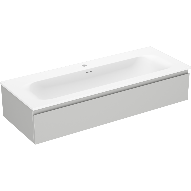 Mexen Orio bathroom cabinet 120 cm with Vela sink, 1 drawer, gray matte/white matte - 91A10-12023-1-BF62-W23M01