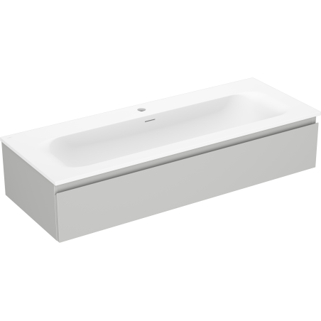 Mexen Orio bathroom cabinet 120 cm with Vela sink, 1 drawer, gray matte/white matte - 91A10-12023-1-BF62-W23M01