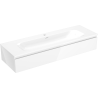 Mexen Orio 140 cm Bathroom Cabinet with Vela Sink, 1 Drawer, White Gloss - 91A10-14023-1-BF00-W23M00