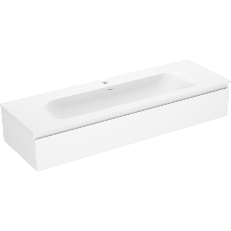 Mexen Orio bathroom cabinet 140 cm with Vela sink, 1 drawer, white matt - 91A10-14023-1-BF01-W23M01