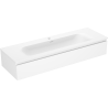 Mexen Orio bathroom cabinet 140 cm with Vela washbasin, 1 drawer, white matte - 91A10-14023-1-BF01-W23M01