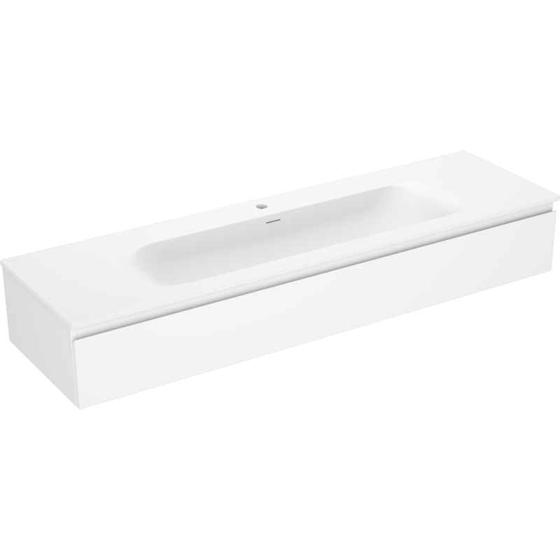 Mexen Orio bathroom cabinet 160 cm with Vela sink, 1 drawer, white matte - 91A10-16023-1-BF01-W23M01