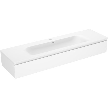 Mexen Orio bathroom cabinet 160 cm with Vela sink, 1 drawer, white matte - 91A10-16023-1-BF01-W23M01