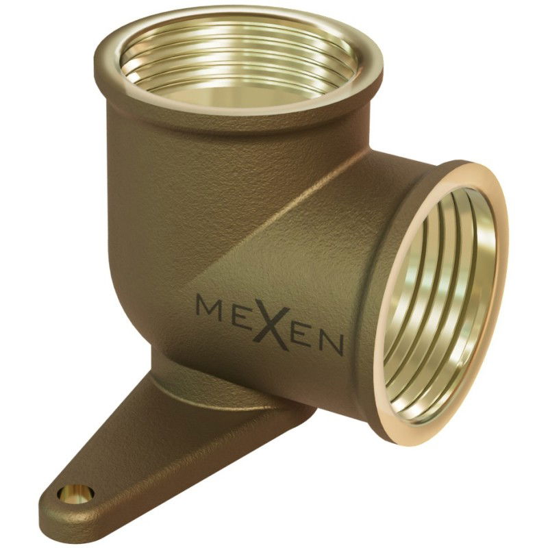 Mexen BRASS brass wall elbow with flange 1/2" FNPT x 1/2" FNPT - W97408-1212